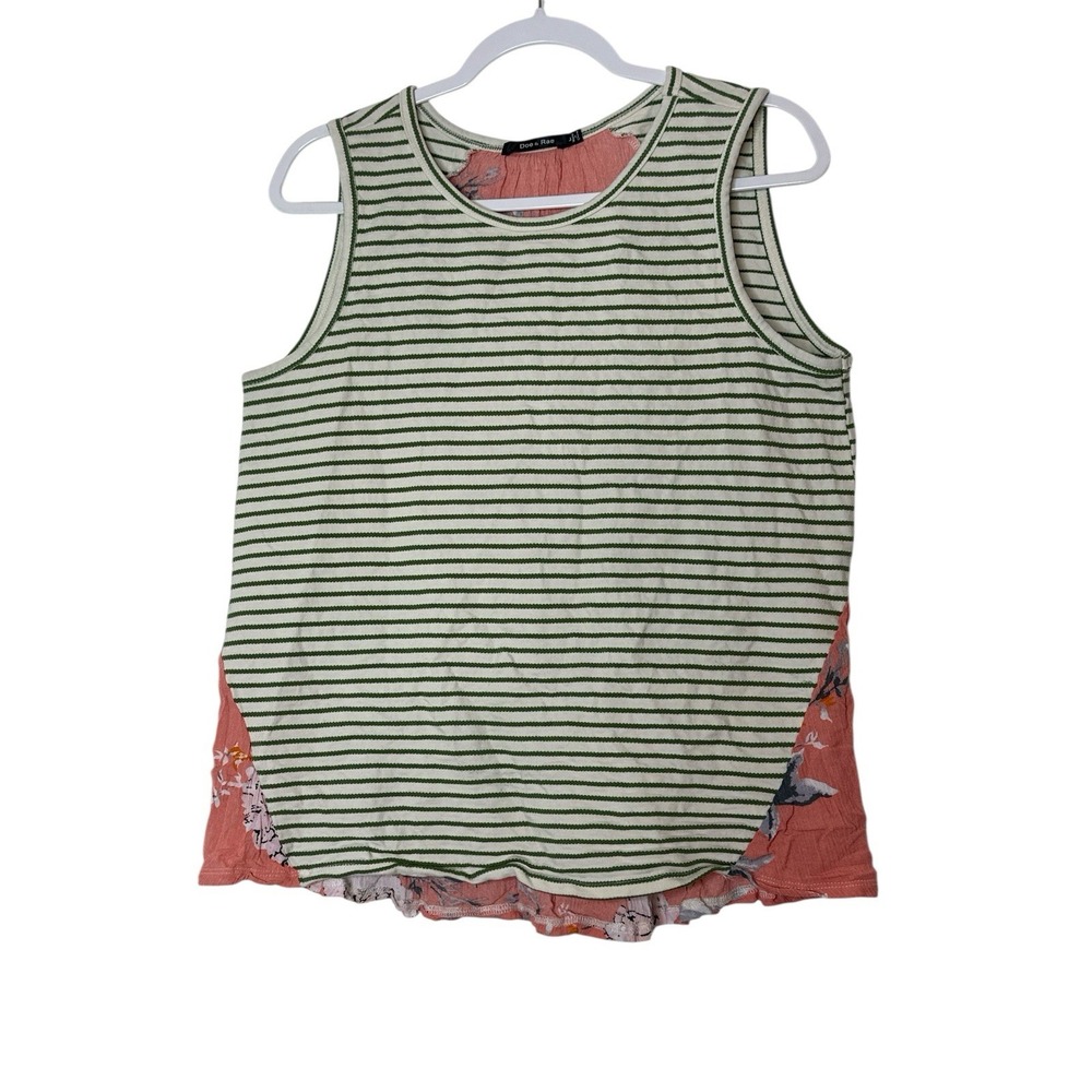 Doe & Rae By Anthropologie Top Womens Large Sleeveless Floral Bohemian‎ Romantic